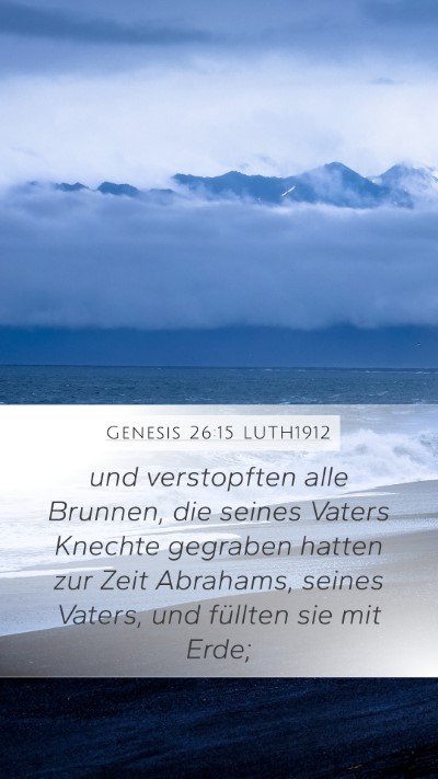 Genesis 26:15 LUTH1912 Bible Verse Image