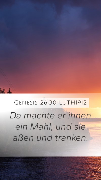 Genesis 26:30 LUTH1912 Bible Verse Image