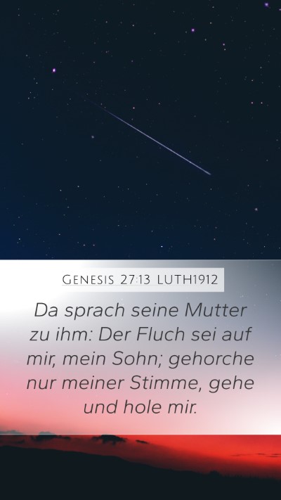 Genesis 27:13 LUTH1912 Bible Verse Image