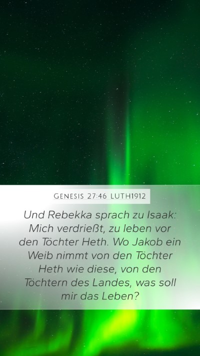 Genesis 27:46 LUTH1912 Bible Verse Image