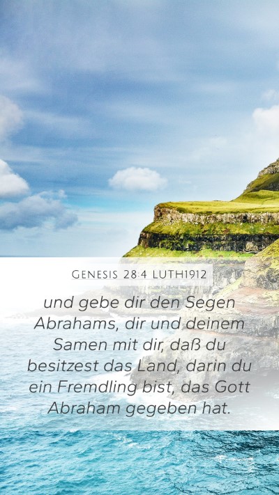 Genesis 28:4 LUTH1912 Bible Verse Image