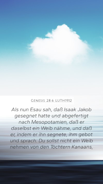Genesis 28:6 LUTH1912 Bible Verse Image