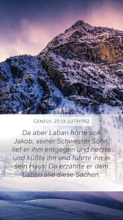 Genesis 29:13 LUTH1912 Bible Verse Image