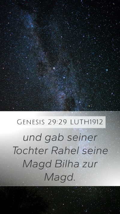Genesis 29:29 LUTH1912 Bible Verse Image