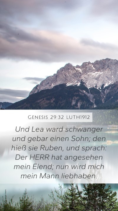 Genesis 29:32 LUTH1912 Bible Verse Image