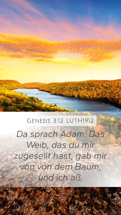 Genesis 3:12 LUTH1912 Bible Verse Image