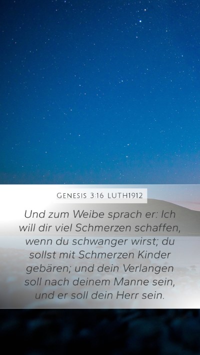 Genesis 3:16 LUTH1912 Bible Verse Image
