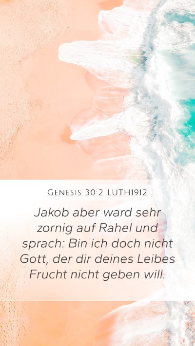 Genesis 30:2 LUTH1912 Bible Verse Image