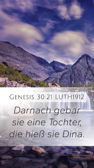 Genesis 30:21 LUTH1912 Bible Verse Image