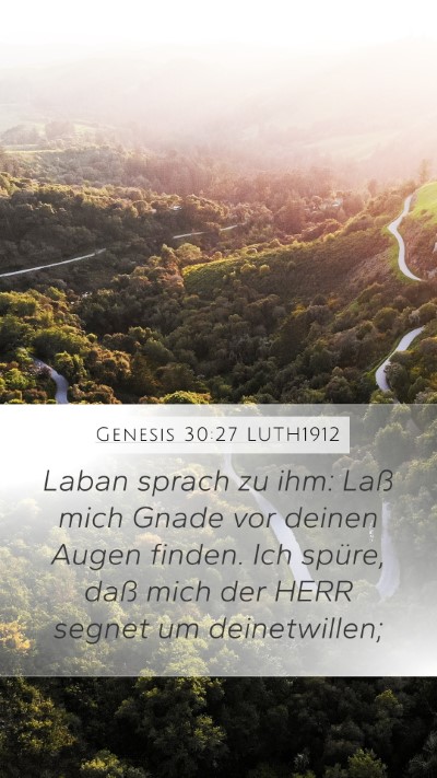 Genesis 30:27 LUTH1912 Bible Verse Image