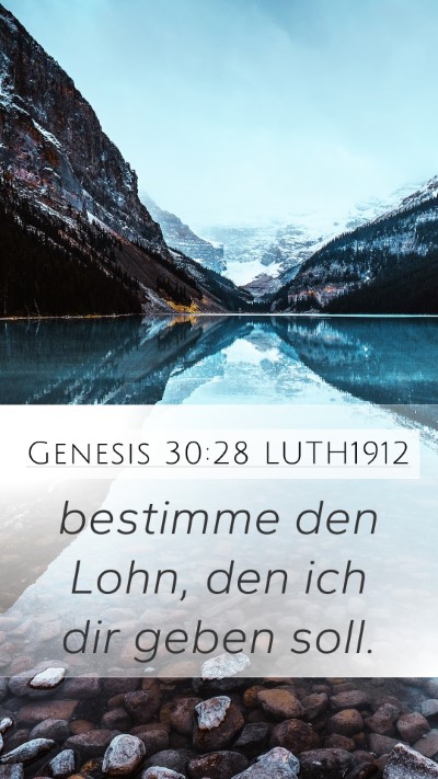 Genesis 30:28 LUTH1912 Bible Verse Image