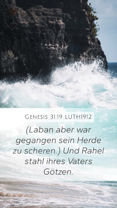 Genesis 31:19 LUTH1912 Bible Verse Image