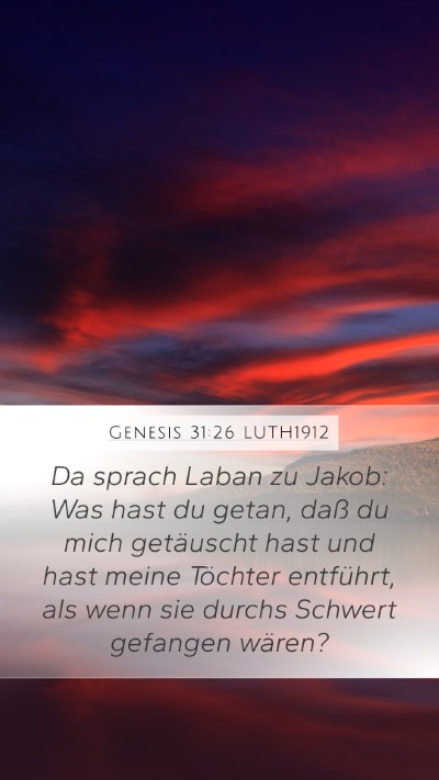 Genesis 31:26 LUTH1912 Bible Verse Image