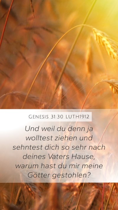 Genesis 31:30 LUTH1912 Bible Verse Image