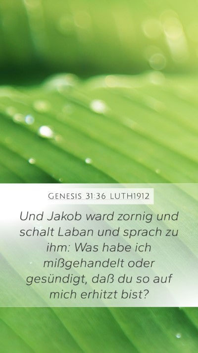 Genesis 31:36 LUTH1912 Bible Verse Image