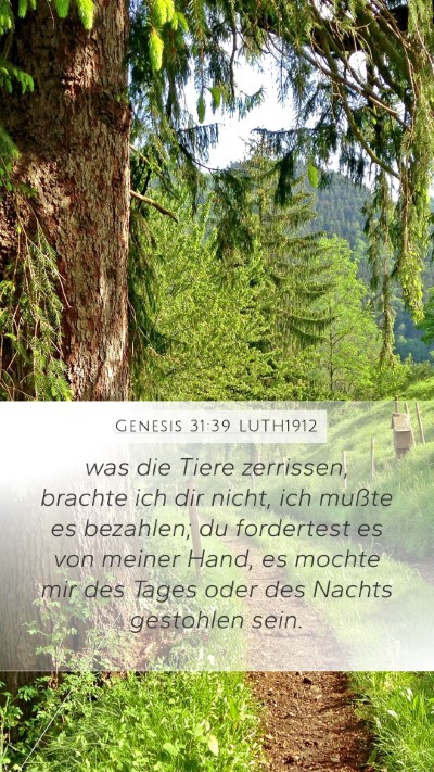 Genesis 31:39 LUTH1912 Bible Verse Image