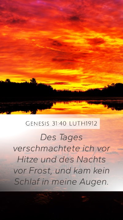 Genesis 31:40 LUTH1912 Bible Verse Image