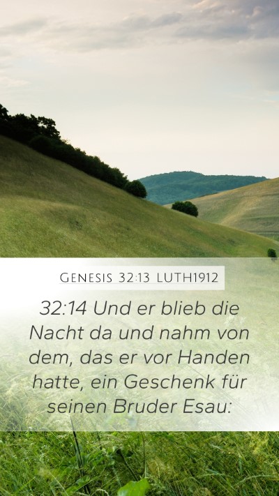Genesis 32:13 LUTH1912 Bible Verse Image