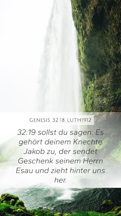 Genesis 32:18 LUTH1912 Bible Verse Image