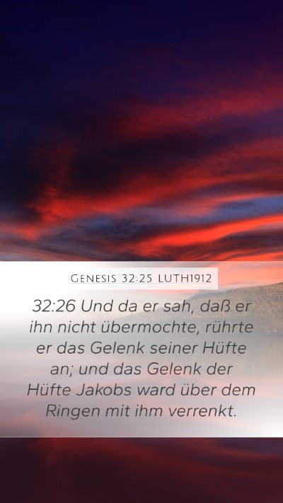 Genesis 32:25 LUTH1912 Bible Verse Image