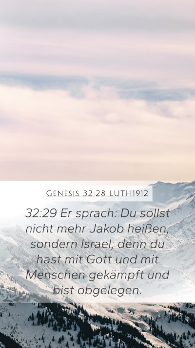 Genesis 32:28 LUTH1912 Bible Verse Image