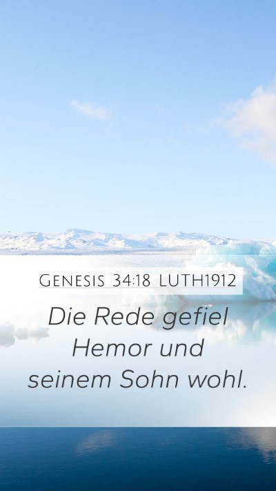 Genesis 34:18 LUTH1912 Bible Verse Image