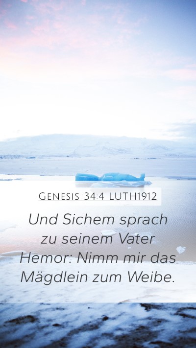 Genesis 34:4 LUTH1912 Bible Verse Image