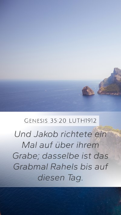 Genesis 35:20 LUTH1912 Bible Verse Image