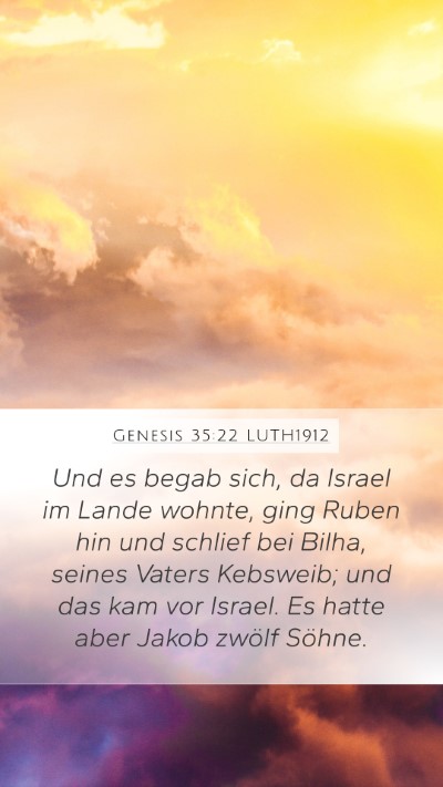Genesis 35:22 LUTH1912 Bible Verse Image