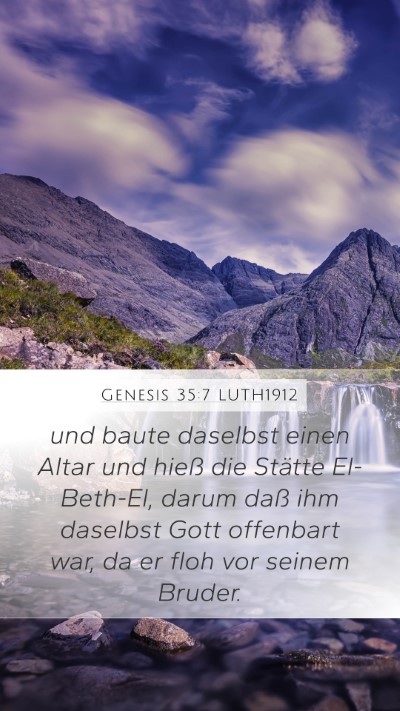 Genesis 35:7 LUTH1912 Bible Verse Image