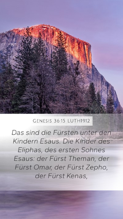 Genesis 36:15 LUTH1912 Bible Verse Image