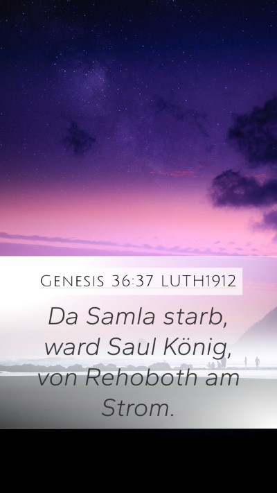 Genesis 36:37 LUTH1912 Bible Verse Image
