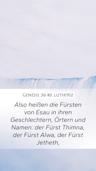 Genesis 36:40 LUTH1912 Bible Verse Image