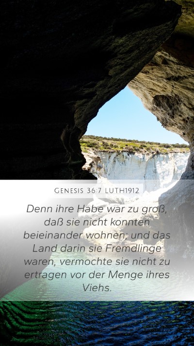 Genesis 36:7 LUTH1912 Bible Verse Image