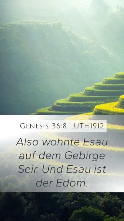 Genesis 36:8 LUTH1912 Bible Verse Image