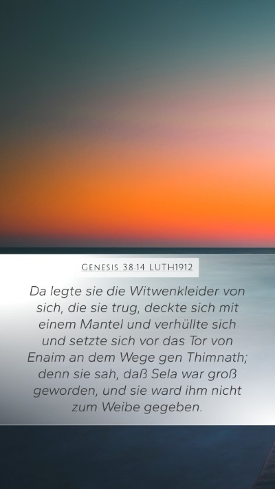 Genesis 38:14 LUTH1912 Bible Verse Image