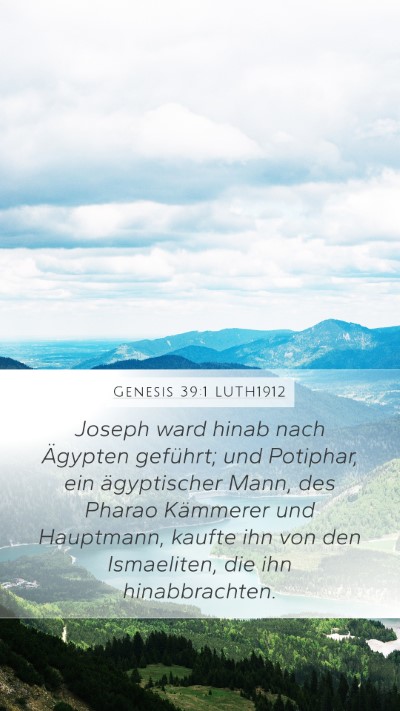 Genesis 39:1 LUTH1912 Bible Verse Image