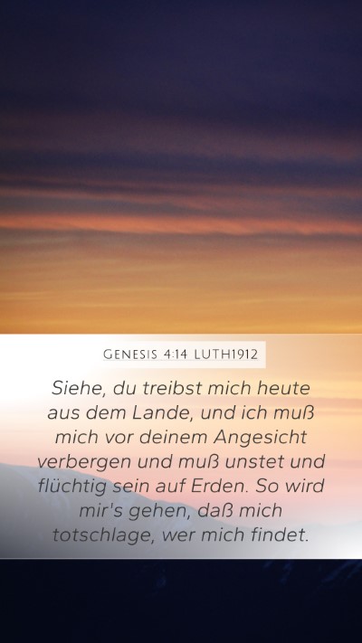 Genesis 4:14 LUTH1912 Bible Verse Image