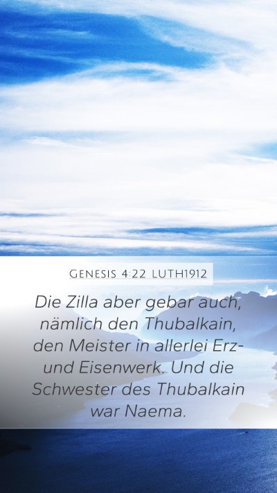 Genesis 4:22 LUTH1912 Bible Verse Image