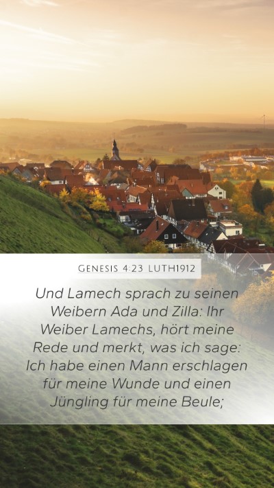 Genesis 4:23 LUTH1912 Mobile Phone Wallpaper - Und Lamech sprach zu seinen Weibern Ada und - Mobile Bible Verse Wallpaper