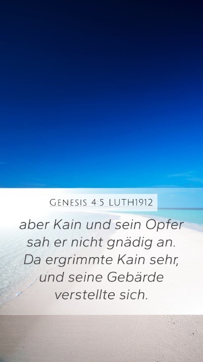 Genesis 4:5 LUTH1912 Bible Verse Image
