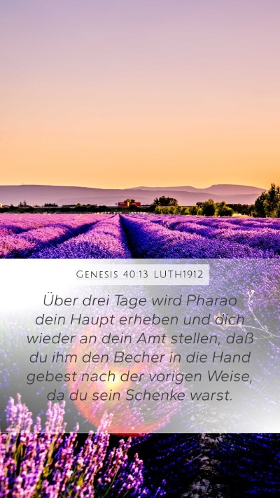 Genesis 40:13 LUTH1912 Bible Verse Image