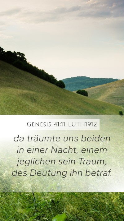 Genesis 41:11 LUTH1912 Bible Verse Image