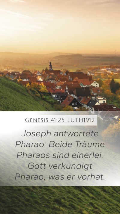 Genesis 41:25 LUTH1912 Bible Verse Image
