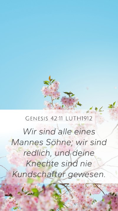 Genesis 42:11 LUTH1912 Bible Verse Image