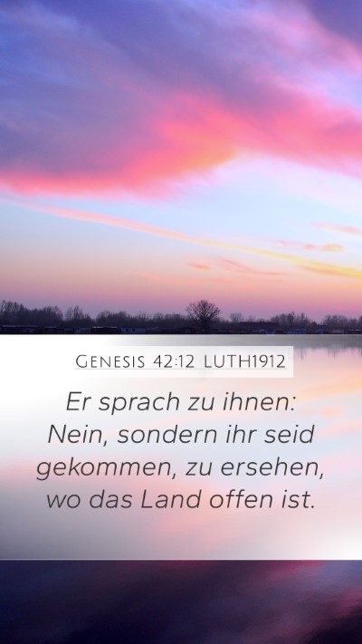 Genesis 42:12 LUTH1912 Bible Verse Image