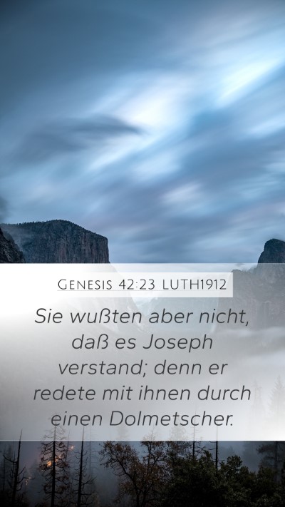 Genesis 42:23 LUTH1912 Bible Verse Image