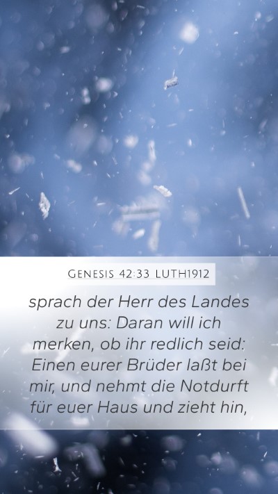 Genesis 42:33 LUTH1912 Bible Verse Image