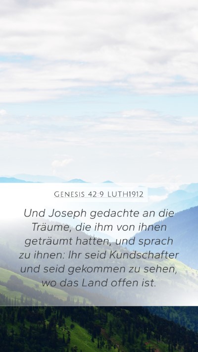 Genesis 42:9 LUTH1912 Bible Verse Image