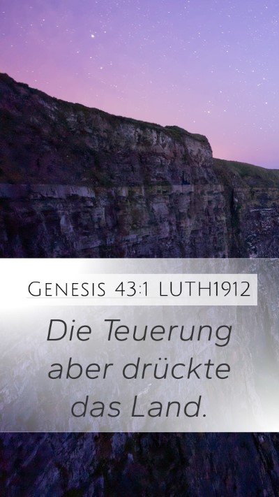 Genesis 43:1 LUTH1912 Bible Verse Image